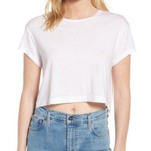 M Splendid White Boxy Crop Top